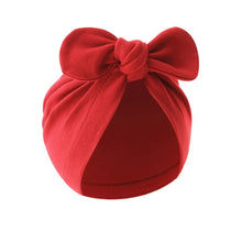 Load image into Gallery viewer, Newborn Hat for Girls Boys Beanie Cute Bows Turban Hats Cotton Infant Bonnet Solid Color Toddler Cap Baby Accessories 0-24M
