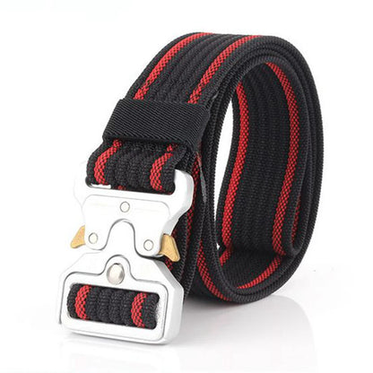 Belts For Men Tactical Belt Metal Silver Buckle Nylon Waist Strap Girdle Heavy Duty Training Hunting Mens Belts