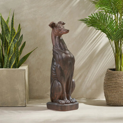 GREY HOUND DOG STATUE Used for Gardens Landscaping Terraces and Lawns Creating A Peaceful Oasis in Outdoor Living Spaces