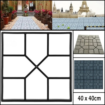 Garden Mold Walk Pavement Reusable DIY Manually Paving Cement Brick Stone Road Concrete Molds Manually Paving Patio Molds