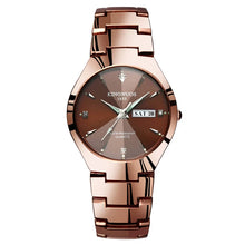 Load image into Gallery viewer, Relogios Masculino Tungsten Steel Black Watch for Men Clock Male Luminous Quartz Wristwatch Date Week Waterproof Student Watches
