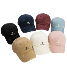 Load image into Gallery viewer, Baseball cap, fashionable embroidered letters, shabby soft felt hat, multi-functional fashionable hard-top hat for women
