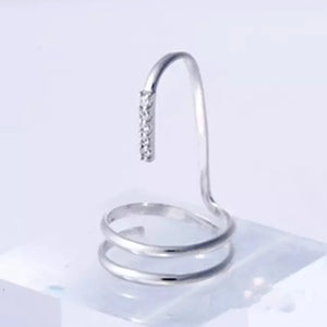 Decorative Nail Ring Fashion Fingertip Jewelry Nail Art Ring Ladies Wearing Nail AccessoriesPlatinum