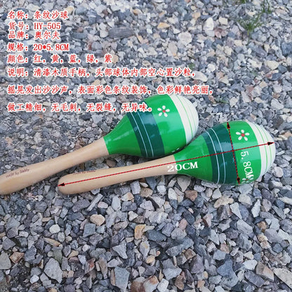 Wooden Handicrafts Colored Medium Sand Hammer Instruments Children's Music Toys Children's Percussion Instruments