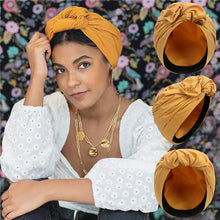 Load image into Gallery viewer, Women Vintage Turban Hat Fashion Female Bandana Headband Women&#39;s Hair Cover Cap Ladies Head Wraps Muslim Headscarf Bonnet
