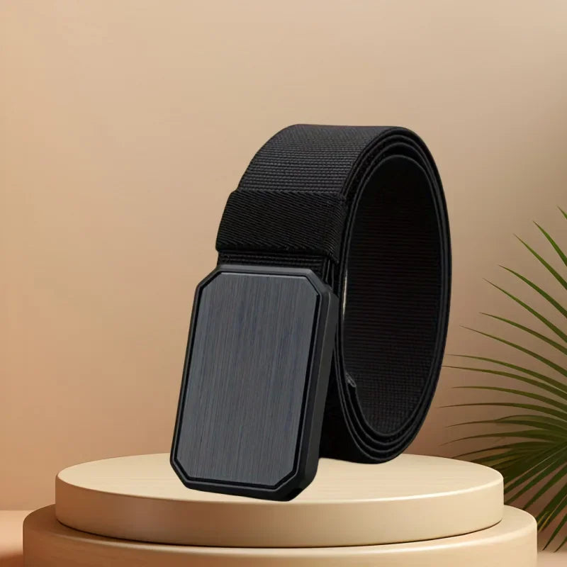 Men's Belt With Magnet Buckle Men's Outdoor Travel Magnetic Tactical Belt No Metal Automatic Magnetic Buckle Nylon Belt