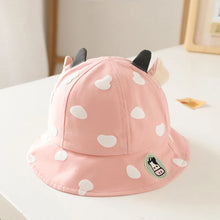 Load image into Gallery viewer, Kids Bucket Hats Korean Cow Shape Baby Cap Thin Trendy Boy Fashion Girl Cute Caps Fisherman Hat For Children 1-5 Years
