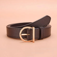 Load image into Gallery viewer, Women&#39;s Belt Fashion Pin Buckle Thin Belt Genuine Luxury Soft Belt Women with Cargo Pants Jeans Windproof Belt PU Leather Belt
