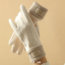 Load image into Gallery viewer, Winter Cashmere Gloves for Women Warm Touch Screen Gloves Cold Protection Full Finger Mittens Outdoor Cycling Thick Woolen Glove

