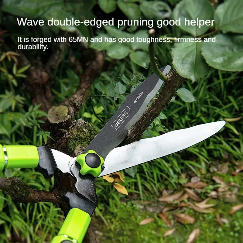 Deli Gardening Scissors Flower / Pruning Shears Lawn Special Hedge Shears Strong Pruning Branches Pruning Tools for Home Garden