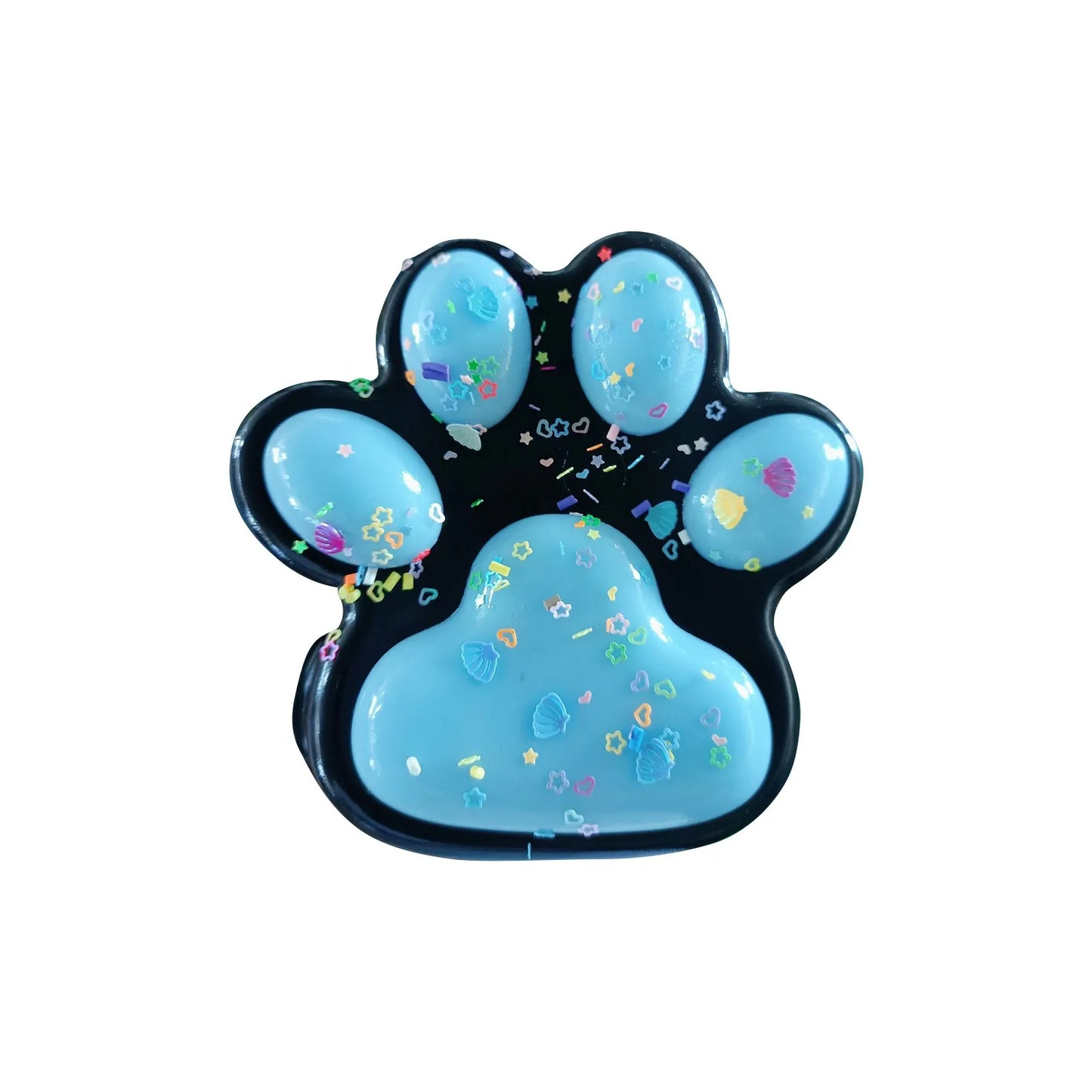 Jelly Glitter Cat Paw Stress Relief Decompression Toy Slow Rebound Pinch New Fidget Toy For Kids Adult Christmas Gifts