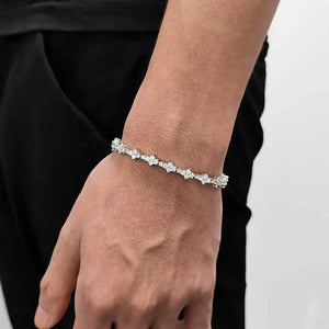 18K Gold-plated 6.5mm Cubic Zirconia Classic Tennis Bracelet, Size 7 Inches, Suitable for Both Men and Women