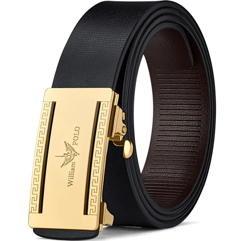 Men's casual belt, simple for wearing inside, automatic buckle for personalized waist belt