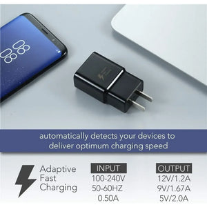 Samsung Adaptive Fast Charging USB Wall Charger Adapter for Samsung Galaxy , LG Quick Charge, Android Phone Travel Plug -2 Pack