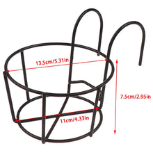 Load image into Gallery viewer, Garden Hanging Plant Iron Racks Balcony Round Flower Pot Rack Railing Fence
