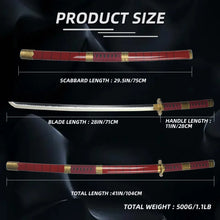 Load image into Gallery viewer, 41″ Light Up Roronoa Zoro Swords Katana Japanese Anime Cosplay Samurai Sword Shusui Enma Kitetsu with Sword holder And Belt
