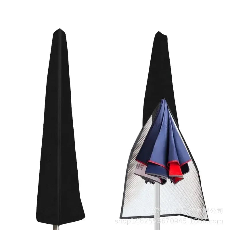 Oxford Outdoor Patio Straight Parasol Cover Waterproof Parasol Protective Cover UV-Anti Windproof Garden Umbrella Cover