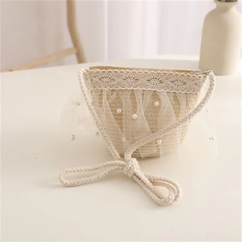 Children Sunscreen Sun Hat Kids Girls Summer Fashion Straw Hat And Bag For Girls Cool Hat Girl Cute Breathable Baby Accessories