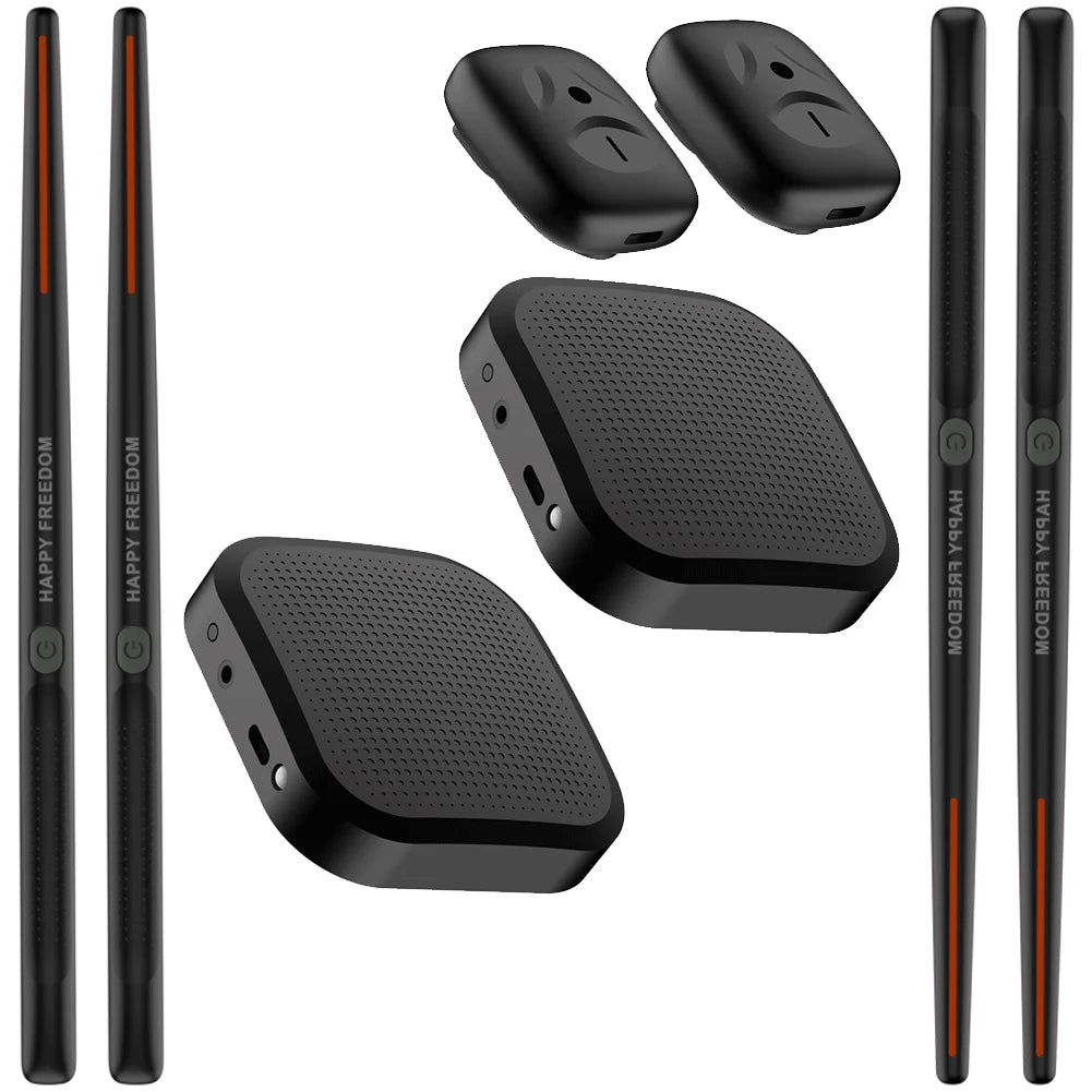 Electric Air Drumsticks Portable Air Drum with Drumsticks Professional Smart Electronic Drum Set for Beginners Children Adults