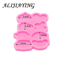 Load image into Gallery viewer, Shiny Cartoon Bear Head Resin Molds Crafts Art Diy Silicone Mold Crafting Epoxy, Cake Fondant Chocolate Molds DY1116
