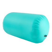 Load image into Gallery viewer, Air Roller Gymnastics Barrel Back Handspring Trainer Yoga Training Inflatable Gymnastics Tumble Mats Foldable w/ Air Pump, Green
