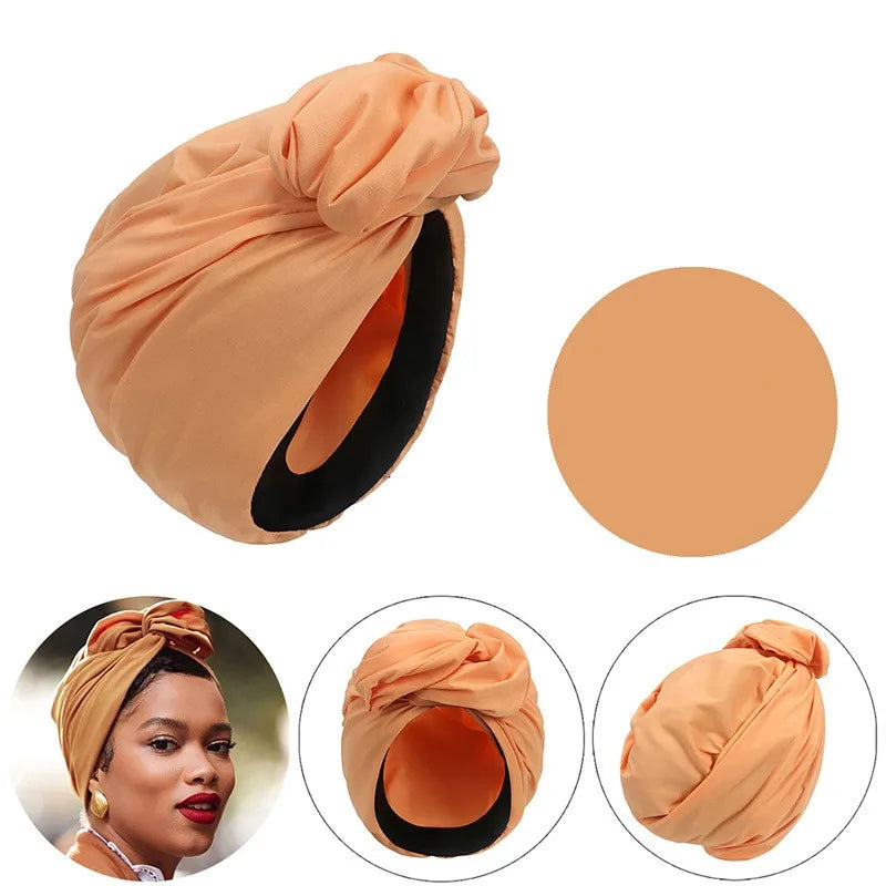 Women Vintage Turban Hat Fashion Female Bandana Headband Women's Hair Cover Cap Ladies Head Wraps Muslim Headscarf Bonnet