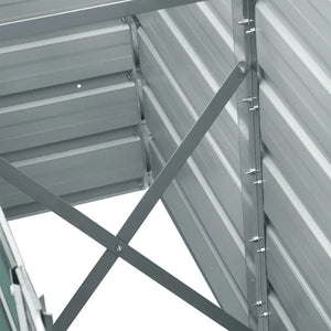 Garden Raised Bed Galvanized Steel 94.5x15.7x17.7 Green