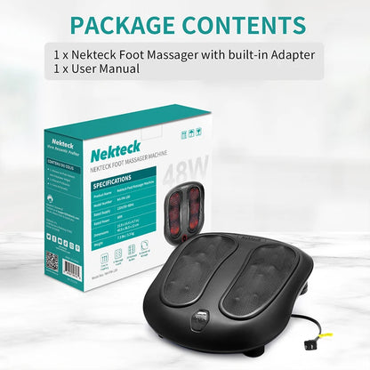 Nekteck Electric Foot Massager Heating Therapy Hot Compress Shiatsu Kneading Roller Muscle Relax Pain Relief Foot Spa Machine