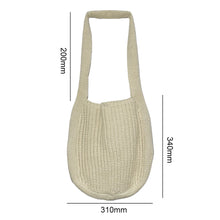Load image into Gallery viewer, Wool Knitted Shoulder Shopping Bag for Women Vintage Cotton Cloth Girls Tote Shopper Bag Large Female Handbag Crochet Bag
