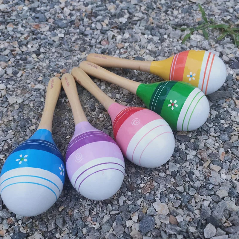 Wooden Handicrafts Colored Medium Sand Hammer Instruments Children's Music Toys Children's Percussion Instruments