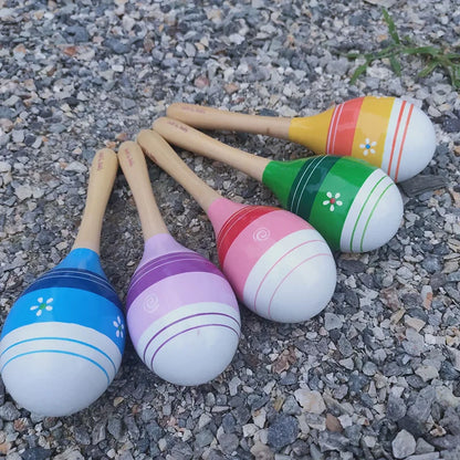 Wooden Handicrafts Colored Medium Sand Hammer Instruments Children's Music Toys Children's Percussion Instruments