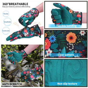 Gardening Gloves for Women Breathable leather Garden Gloves with Grip Thorn-Proof Puncture-Resistant Work Gloves