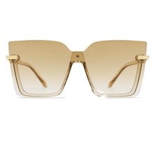 Load image into Gallery viewer, Women Men Sun Glasses Streetwear Large Frame Eyewear GogglesHollow Out Square One-piece Sunglasses Women MenGlasses
