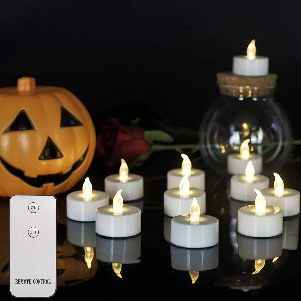 LED Flameless Candles with Remote Control Realistic Bright Flickering Flameless Battery Operated LED Votive Tea Light Candles