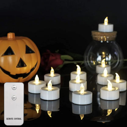 LED Flameless Candles with Remote Control Realistic Bright Flickering Flameless Battery Operated LED Votive Tea Light Candles
