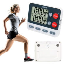 Load image into Gallery viewer, Dual Digital Timer Multifunctional Count UP/Down Timer with Memory Function Cooking Timer Portable for Kitchen Cooking
