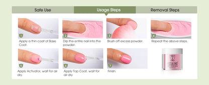 ROSALIND 29PCS Dip Nails Powder Starter Kit, 20 Colors Dip Powder Nail Kit Red Green Orange Glitter Series Nail Dip Powder Color