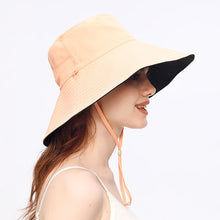 Load image into Gallery viewer, OhSunny Fisherman Hats for Women,Womne&#39;s Bucket Sunhat Double-Sided Wearing,UPF50+ Large Brim Hiking Hats with Ponytail Hole
