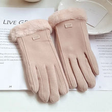 Load image into Gallery viewer, Women Winter Thick Plush Gloves Fashion Warm Suede Outdoor Guantes Lady Touchscreen Driving Gloves Sports Cycling Mittens
