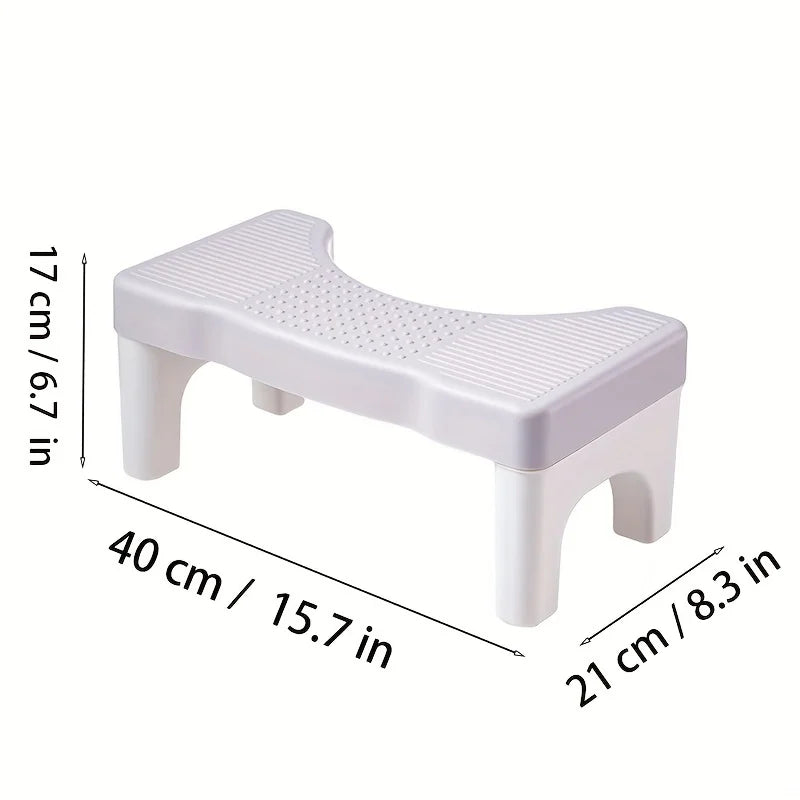 Heavy-Duty Portable Squat Toilet Stool - 7" Non-Slip Bathroom Assistance Step Perfect for Adults and Seniors