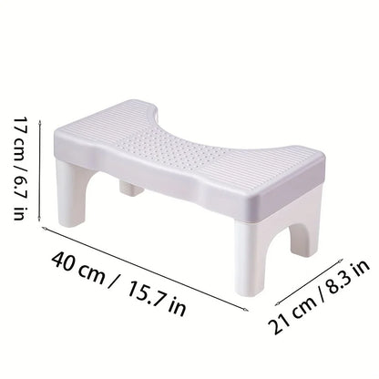 Heavy-Duty Portable Squat Toilet Stool - 7" Non-Slip Bathroom Assistance Step Perfect for Adults and Seniors