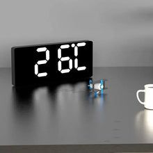 Load image into Gallery viewer, Large Colorful LED Digital Alarm Clock With DateTemperature 2 Alarms Large Display Day Clock Battery Backup 12/24H Wall Clock
