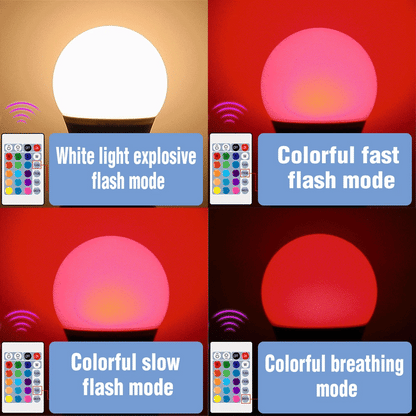 RGB Neon Light E27 Multi Color Lamp 220V LED Colorful Bulb With IR Remote Control 20W 25W LED Holiday Decoration