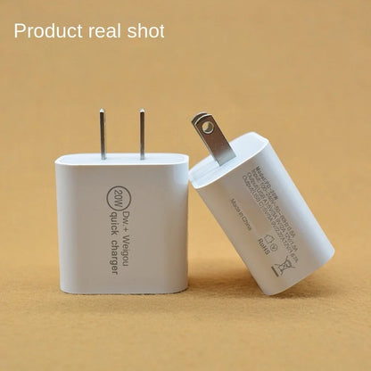Dual Port Charger For Iphone Apple PD20W Fast Charging Head Type-C US Standard 20W Multi Port QC3.0 USB Charger