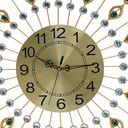 Modern Style Quartz Metal Big Clocks Large Wall Clock Decorative Wall Clocks for Living Room Bedroom Quiet Running