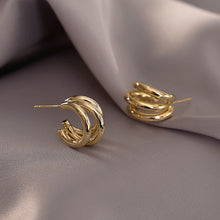 Load image into Gallery viewer, 2025 New European and American Simple Metal Arc Earrings Are Small Accessories For Woman‘s Korean Fashion Jewelry Girls Students
