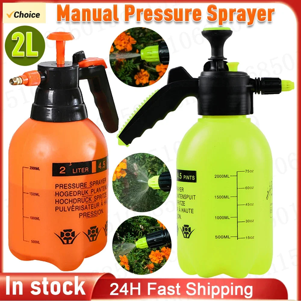 2/3L Garden Watering Can Gardening Household Watering Can Pneumatic Disinfection Spray Watering Can Watering Can Sprayer Bottle