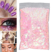 Load image into Gallery viewer, Nail Art Glitter Flakes Cherry Shape Sparkling Manicure Decoration Sequins for Nail Shop Pink 50g
