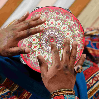 Single Row Hand Drum Tambourine Musical Instrument Adult Percussion Drums Professional Stage Dance Steel Wood Bohemian Kids