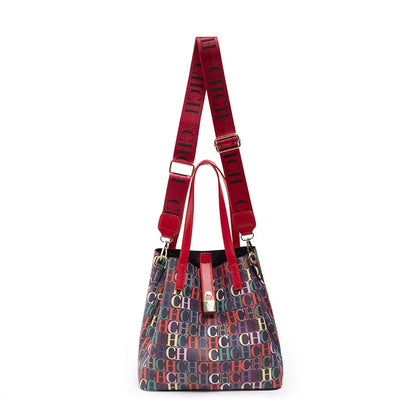 CH New Women's Bags In Europe and The United States Retro Style Large-capacity Handbag Multi Elements Street Trend Bucket Bag